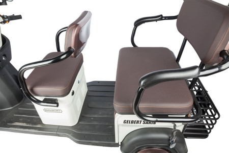 Электротрицикл Rutrike Gelbert Sarin 48V/60V 1000Вт коричнево-белый