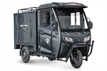 Грузовой электротрицикл Rutrike КАРГО Кабина Дуал черный