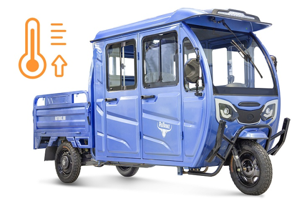Грузовой электротрицикл Rutrike Рейс обогрев 1300 60V1200W синий